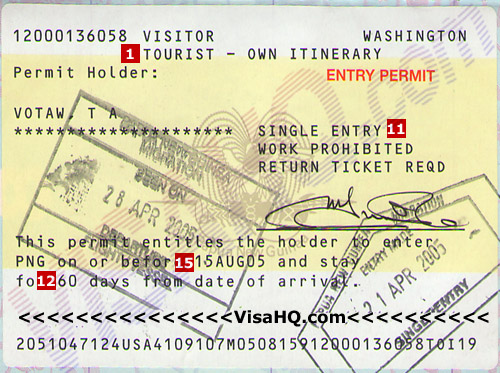 파푸아뉴기니 비자